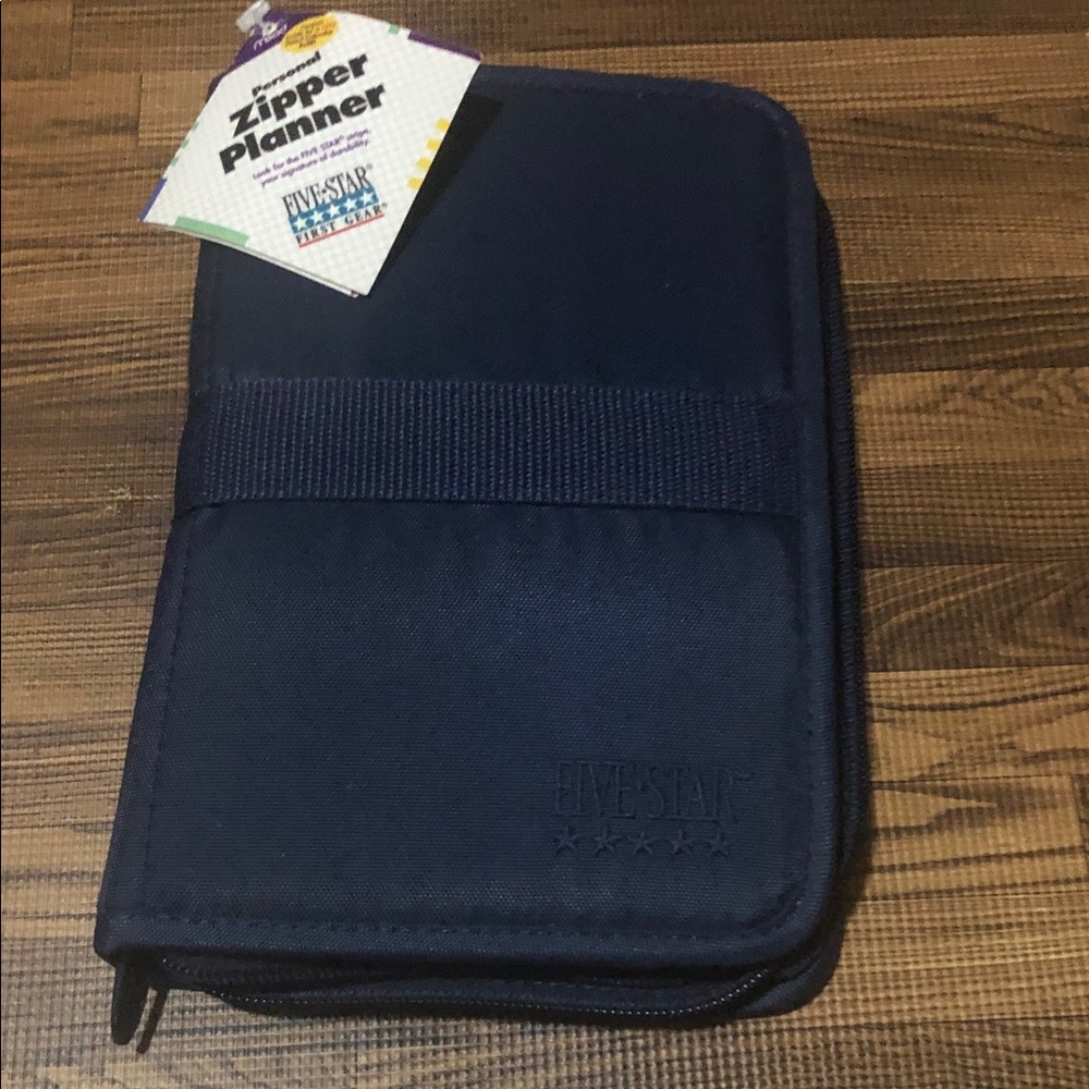 Mead Five Star Navy Zippered Planner Case  NWT. Vintage 1990’s